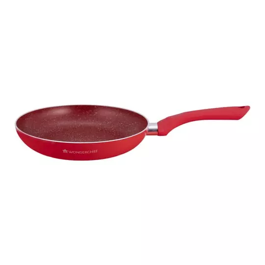 Wonderchef Royal Velvet Fry Pan 24 cm 1.8 L Virgin Aluminium Non-Stick Red, 63153442