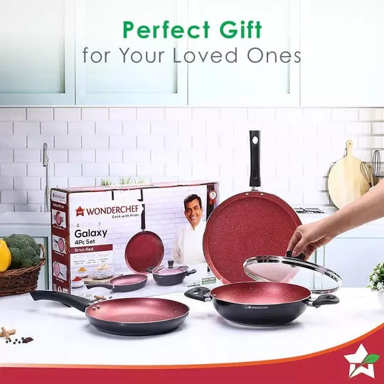 wonderchef-galaxy-dosa-tawa-fry-pan-kadhai-with-glass-lid-non-stick-pure-grade-aluminium-brick-red-63154696-4-pcs-set