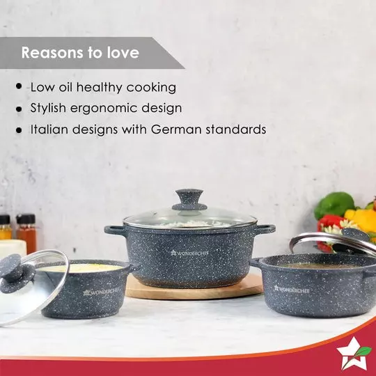 wonderchef-granite-115-2-45-l-cookware-set-with-glass-lid-pure-grade-aluminium-grey-63151691-6-pcs-set