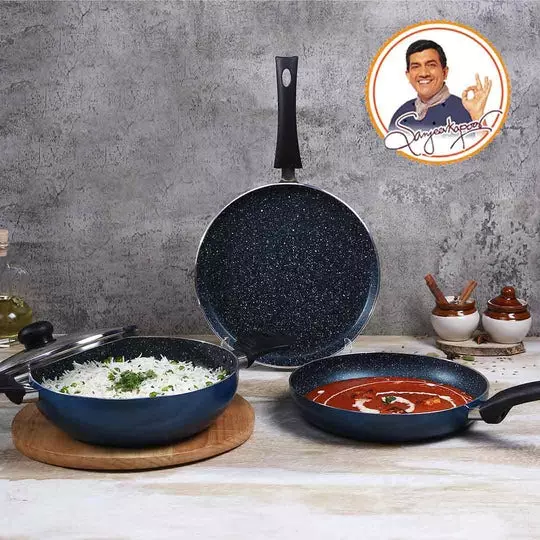 wonderchef-sigma-dosa-tawa-fry-pan-kadhai-with-glass-lid-non-stick-virgin-aluminium-midnight-blue-63153765-4-pcs-set
