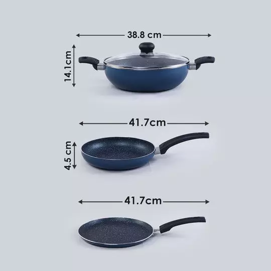 wonderchef-sigma-dosa-tawa-fry-pan-kadhai-with-glass-lid-non-stick-virgin-aluminium-midnight-blue-63153765-4-pcs-set