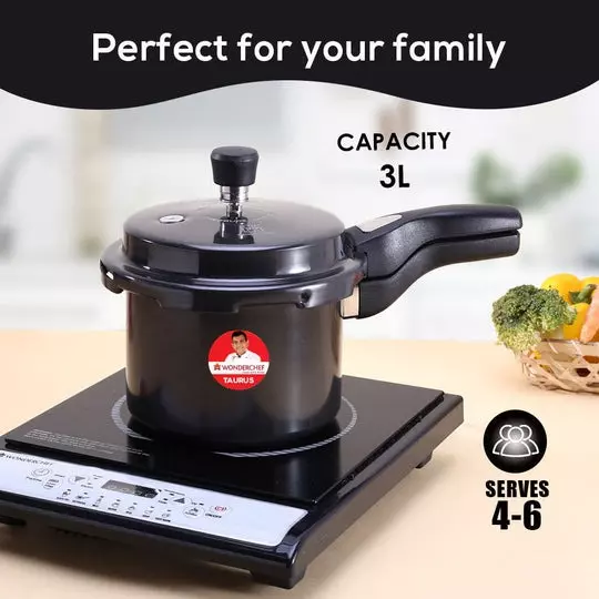 wonderchef-taurus-3-l-pressure-cooker-with-outer-lid-hard-anodized-black-isi-certified-63154822