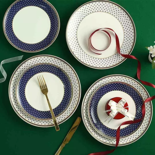 wonderchef-sicilia-dinner-plate-25-cm-10-inch-fine-bone-china-royal-blue-63154681-2-pcs-set