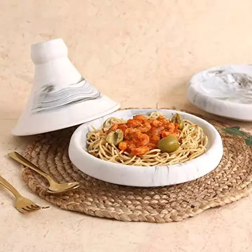 wonderchef-teramo-tagine-set-20-cm-8-inch-stoneware-marble-white-63153873