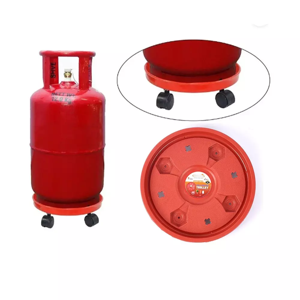 vansh-homes-gas-cylinder-trolley-free-size-heavy-duty-frame-with-4-smooth-rolling-wheels-plastic-red-vi-cl-01