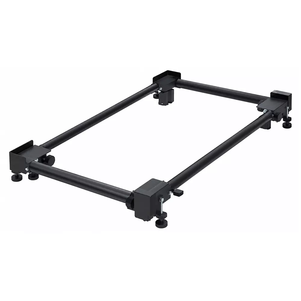 Sameta Washing Machine Trolley Powder Coating 600×460×120 mm Size 160 Kg Load Capacity Mild Steel Black 4 Wheels Adjustable Size for Home Use, (Pack of 2 Pcs)