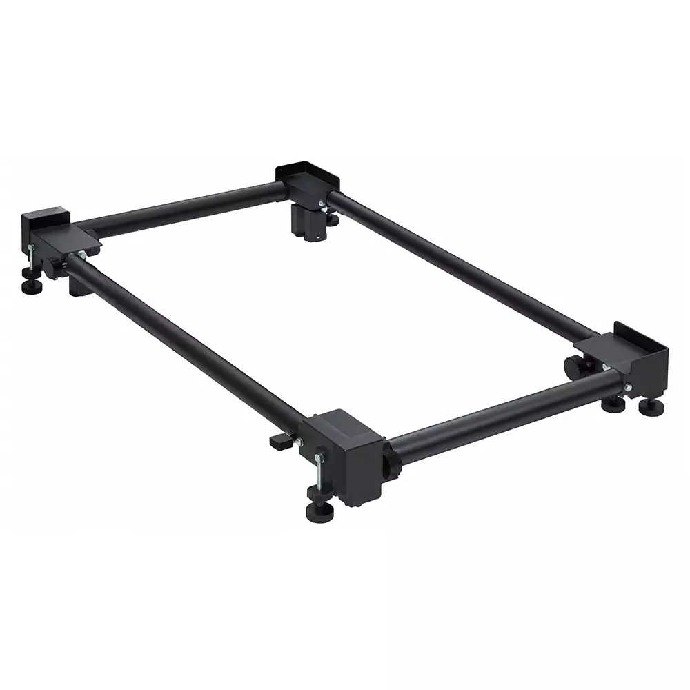 sameta-washing-machine-trolley-powder-coating-600460120-mm-size-160-kg-load-capacity-mild-steel-black-4-wheels-adjustable-size-for-home-use-pack-of-2-pcs