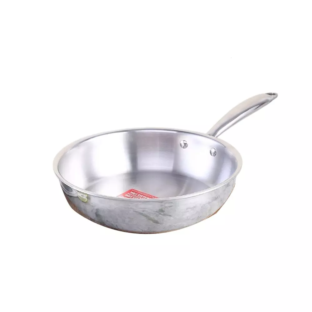 Wonderchef Nigella Fry Pan 24 cm 2 L Tri-ply Stainless Steel Chrome, 63153403