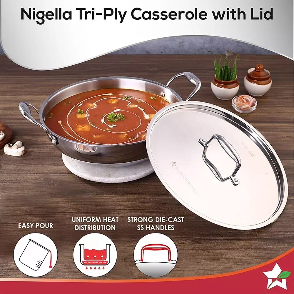 wonderchef-nigella-kadhai-with-lid-28-cm-41-l-tri-ply-stainless-steel-chrome-63154782