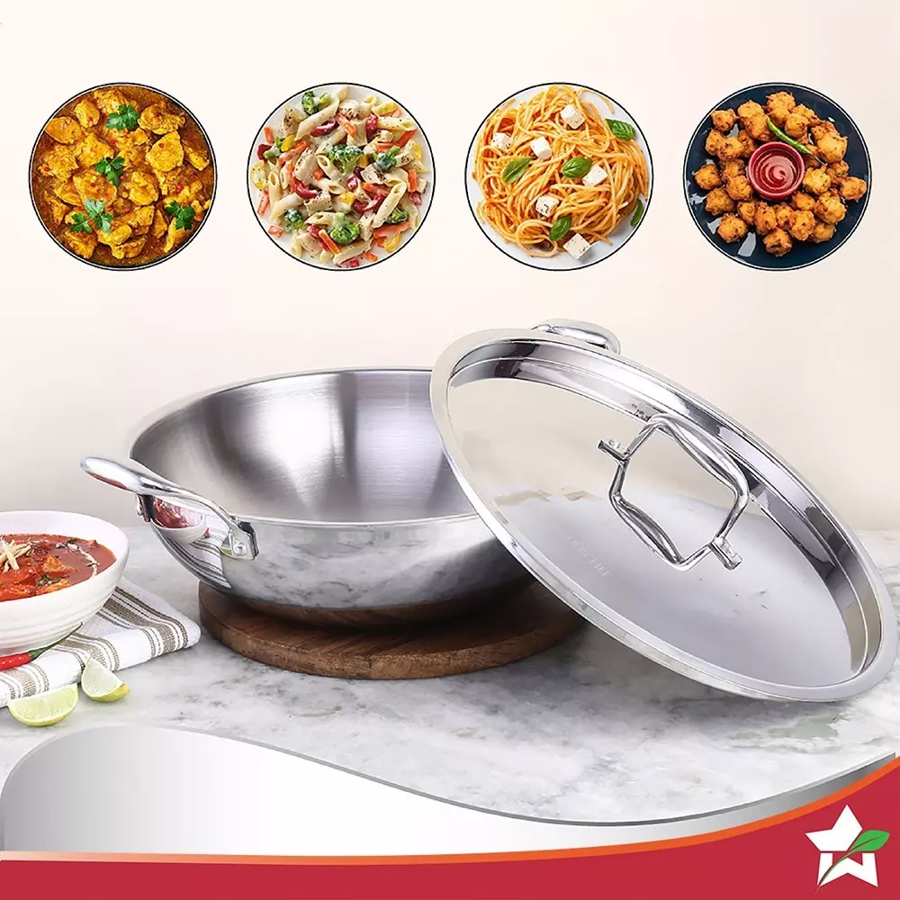 wonderchef-nigella-kadhai-with-lid-28-cm-41-l-tri-ply-stainless-steel-chrome-63154782