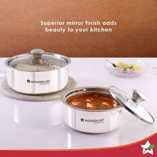 wonderchef-austin-750-ml-14-l-casserole-set-with-glass-lid-stainless-steel-chrome-63154756-4-pcs-set