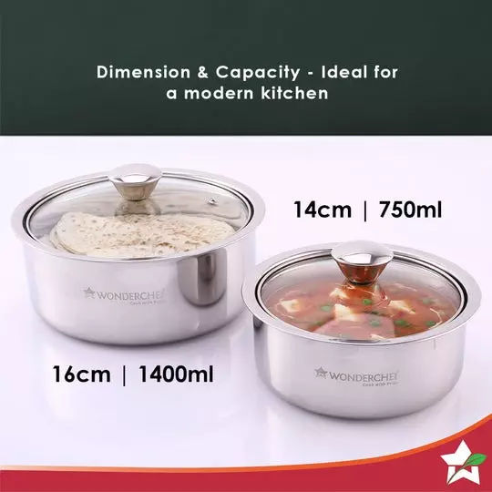 wonderchef-austin-750-ml-14-l-casserole-set-with-glass-lid-stainless-steel-chrome-63154756-4-pcs-set