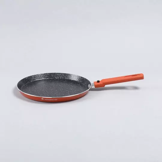 Wonderchef Power Dosa Tawa, Fry Pan & Kadhai with Glass Lid Non-Stick Pure Grade Aluminium Orange, 63153427 (4 Pcs Set)