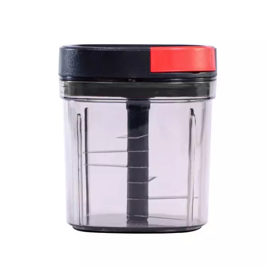 Wonderchef Glory String Chopper 900 ml 6 Stainless Steel Blades Black & Transparent Jar, 63153732