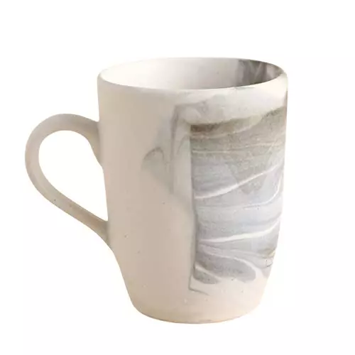 Wonderchef Teramo Coffee Mug Large Stoneware Marble White, 63153868
