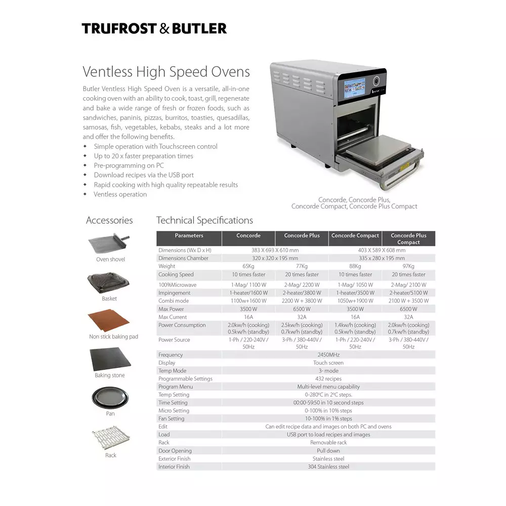 Butler Electric High Speed Oven, Concorde Plus