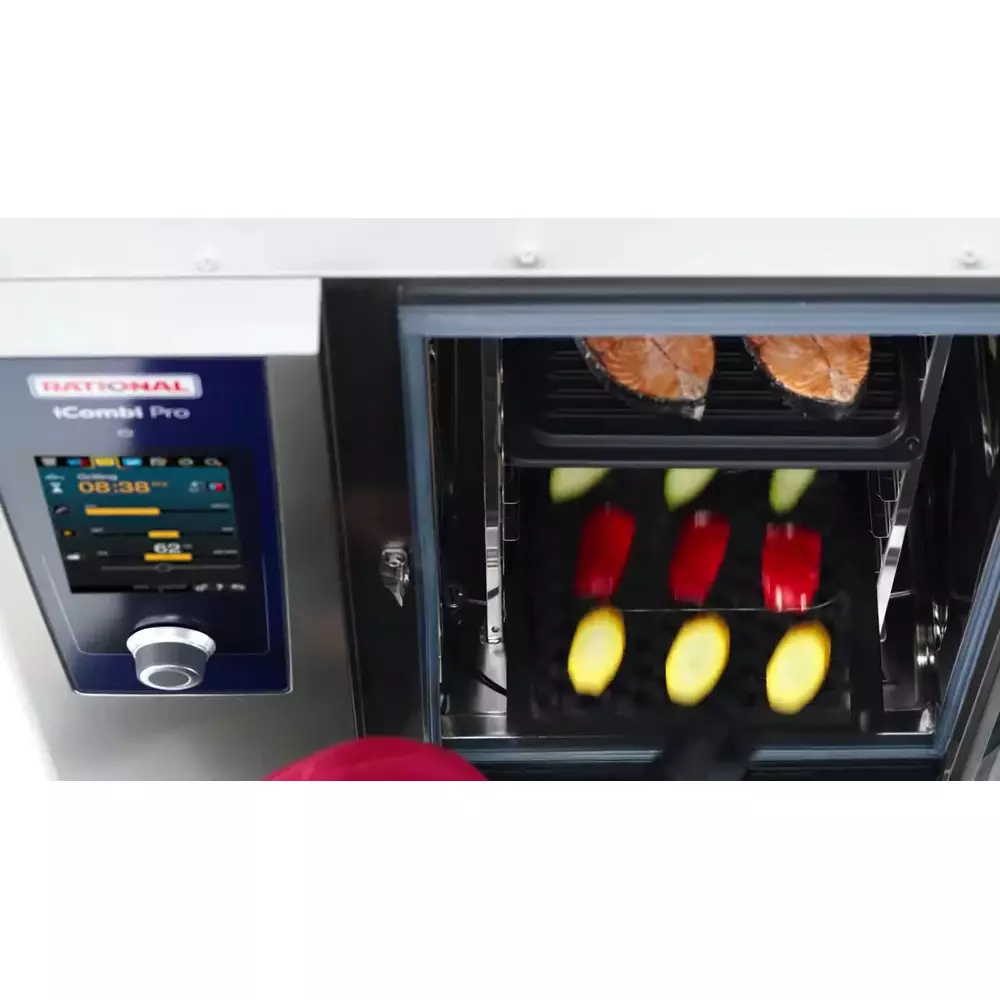 RATIONAL iCombi Pro XS Electric Oven Stainless Steel 5.7 kW 1-6 Bar 6 x 2/3 GN Capacity, ICPXS 6 2/3E