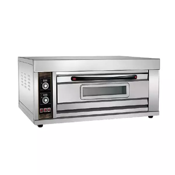 Shri Saraswati Kitchen Equipment Electric Deck Baking Oven 2 Tray Single Door Sliver S.S. 304, SSKE 73