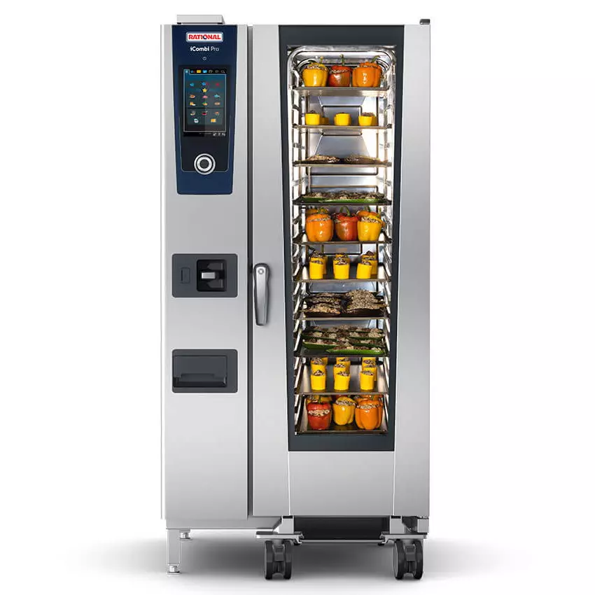 RATIONAL iCombi Pro Gas Oven Stainless Steel 1.3 kW 1-6 Bar 20 x 1/1 GN Capacity, ICP201G