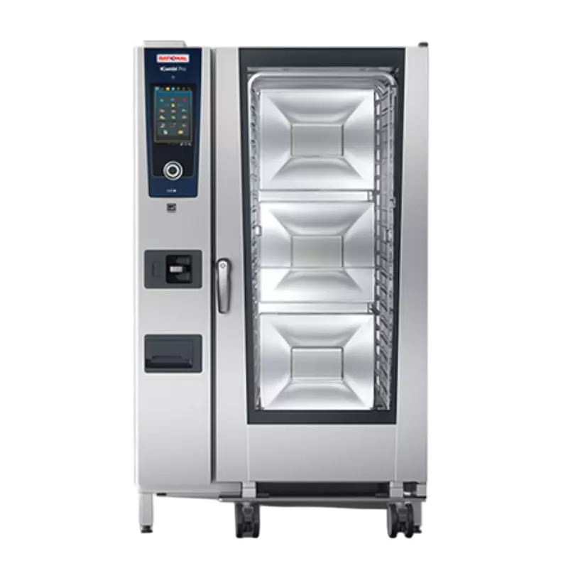 RATIONAL iCombi Pro Gas Oven Stainless Steel 2.2 kW 1-6 Bar 20 x 2/1 GN Capacity, ICP202G