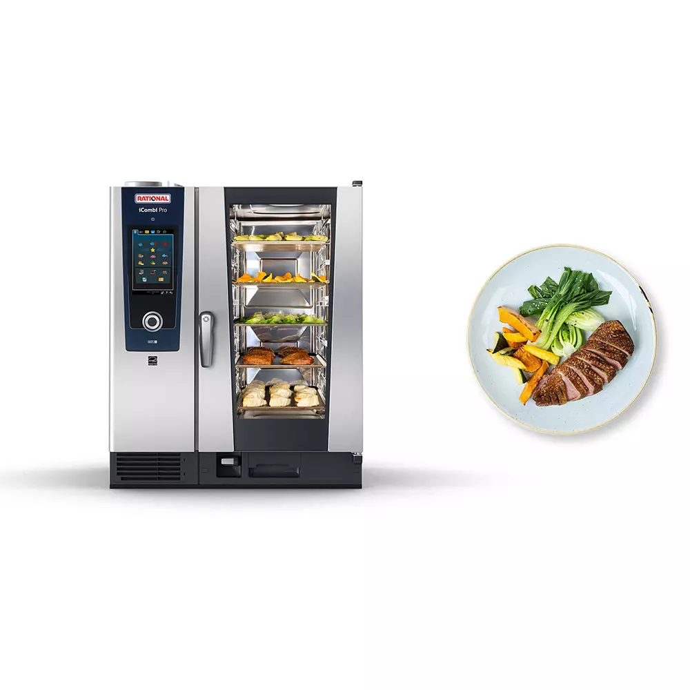 RATIONAL iCombi Pro Electric Oven Stainless Steel 18.9 kW 1-6 Bar 10 x 1/1 GN Capacity, ICP101E