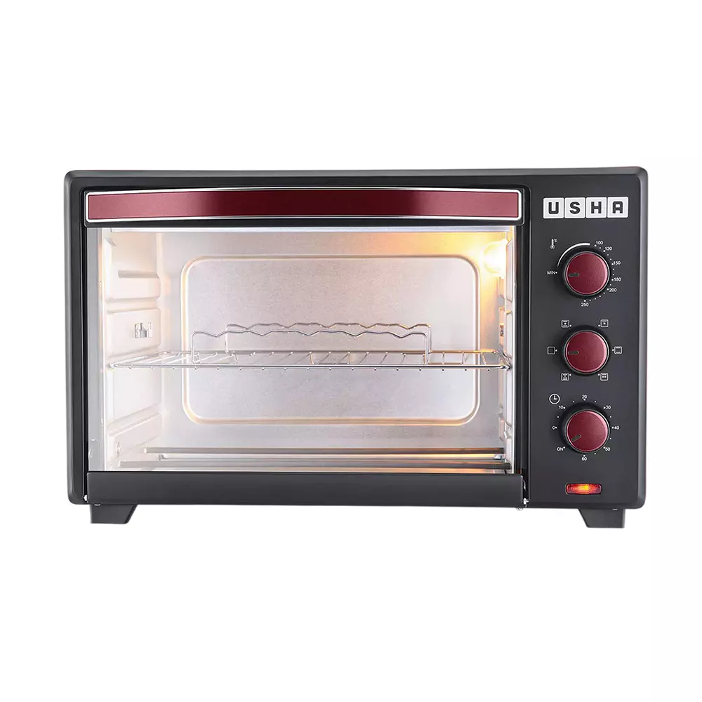 Usha Oven Toaster Grill (OTG) 35 L 1600 W Wine & Matte Black, OTGW 3635 RC