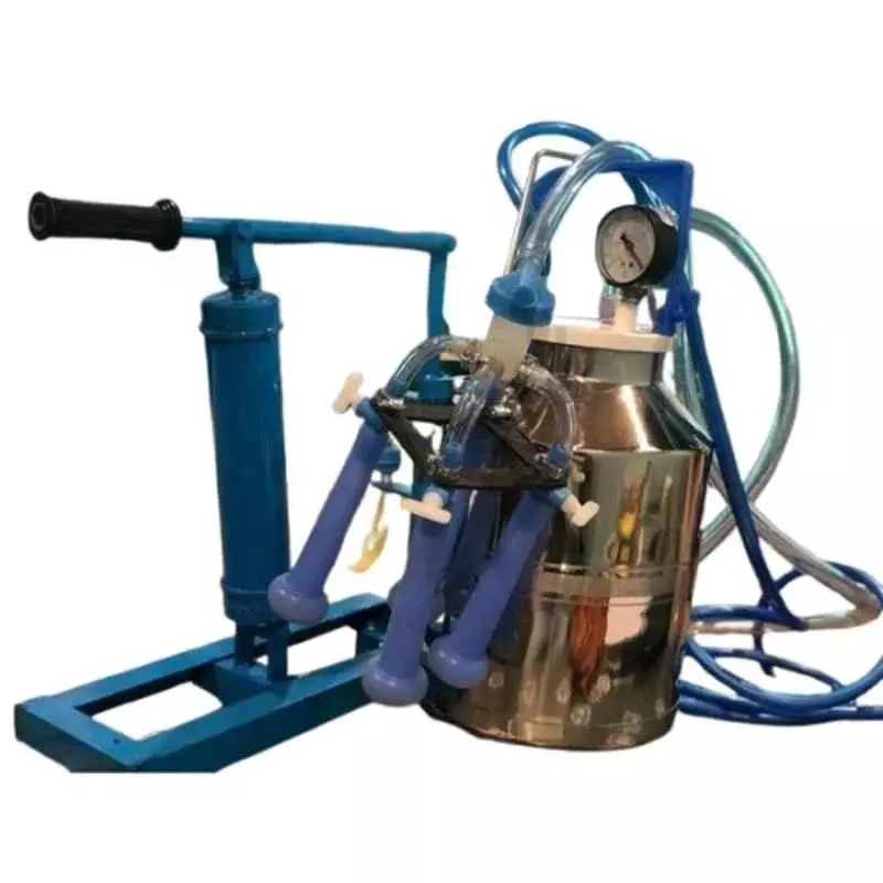 Vinayak Machines 12 L Hand Oprated Milking Machine Stainless Steel 300 mm H15 max Vacuum Level