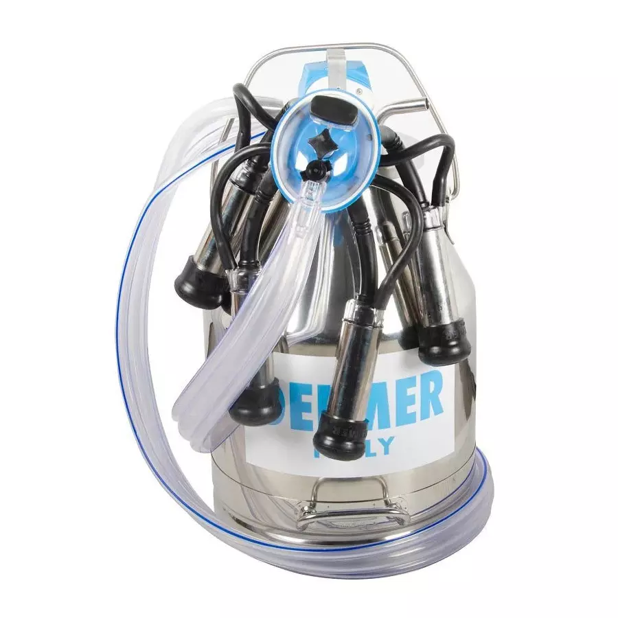 DELMER Wally Series Double bucket Milking System Fixed Type 25 L Bucket Volume