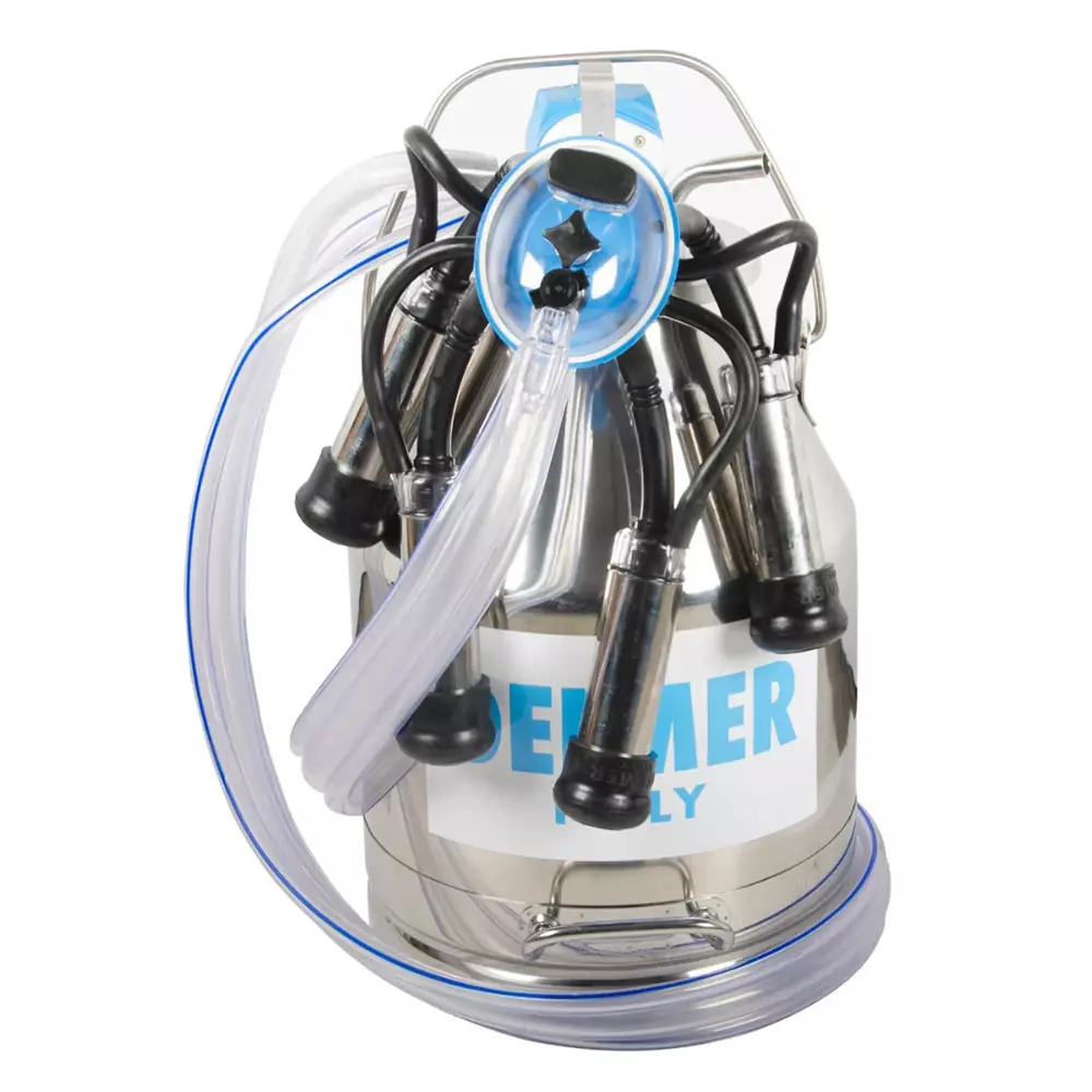 DELMER Milking Bucket Set 25 L Bucket Volume (Includes Tubes, Pulsator, Cluster Set)