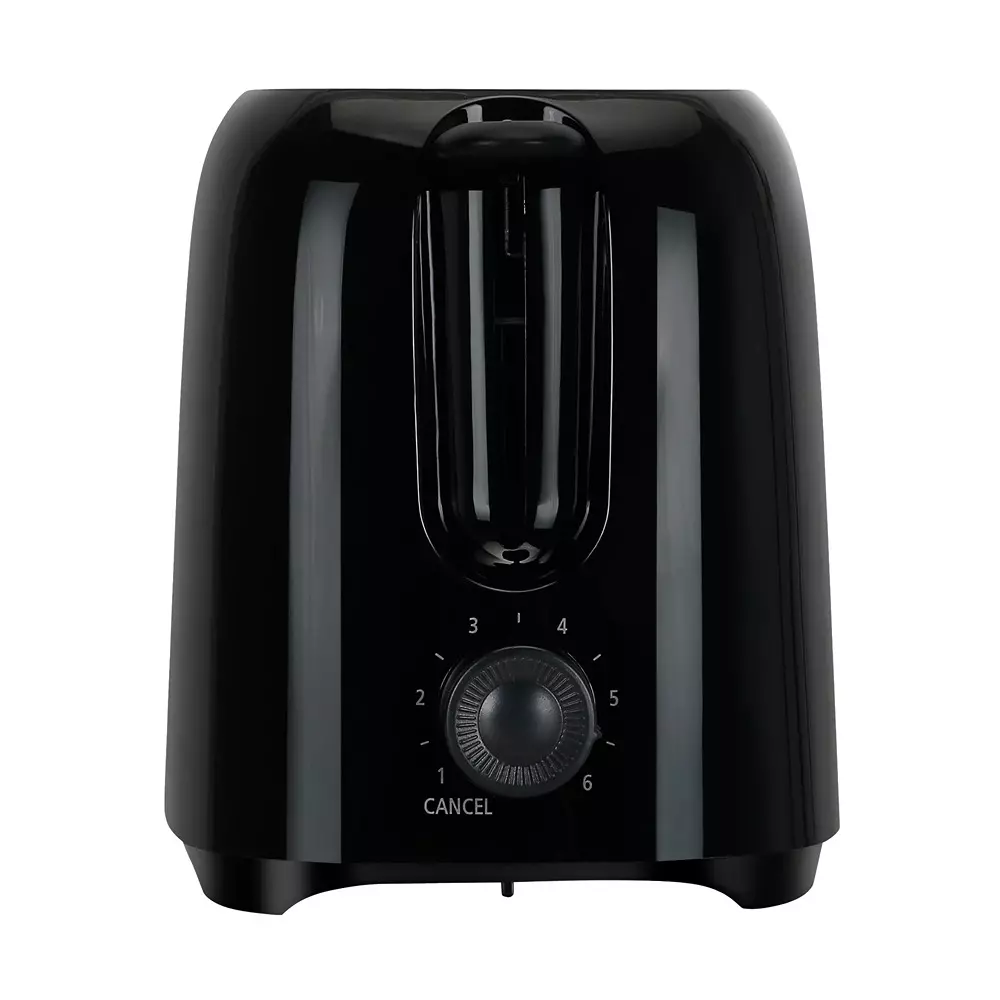 Faber Pop Up Toaster 750 W Power Cord Wrap Storage Knob Control With LED Indicating Buttons Black