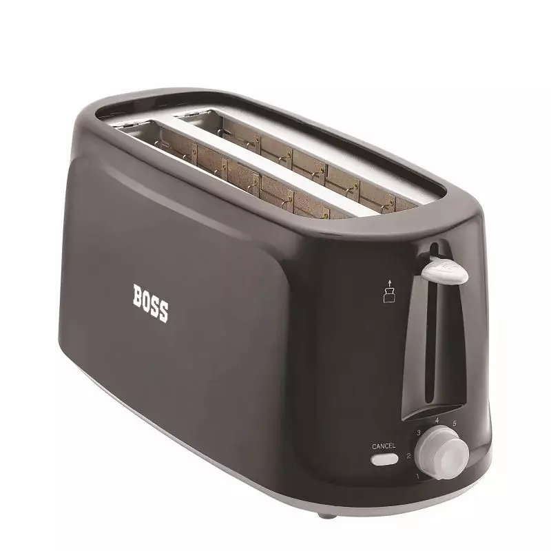 Boss 4 Slice Eden Pop Up Toaster Black Color, Cool Touch Body and 1100 W Power Rating, B527