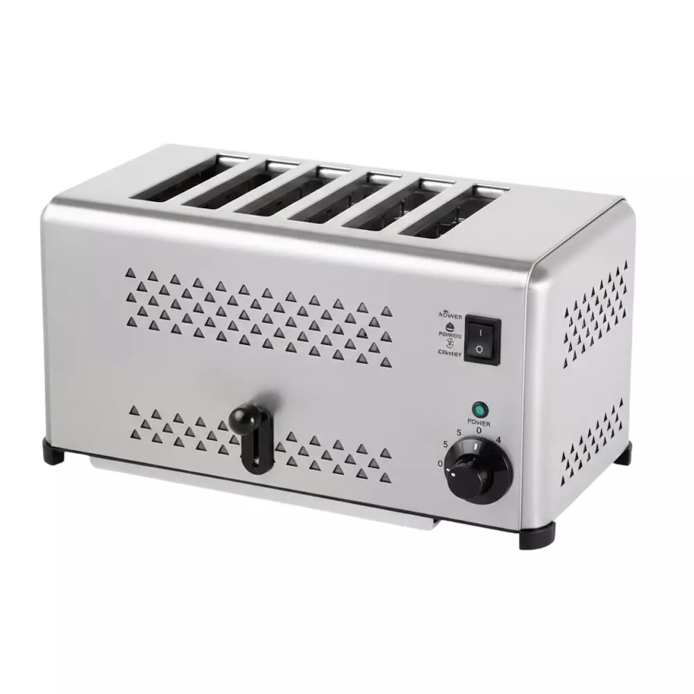 Chefrost 6 Slice Toaster Stainless Steel Body and 3.3 kW Power Rating for Hotels & Restaurants, CF-TT-6