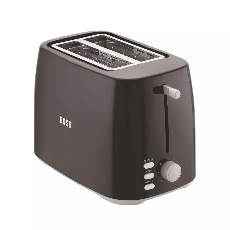 Boss 2 Slice Crusty Pop Up Toaster Black Color, Cool Touch Body and 800 W Power Rating, B526