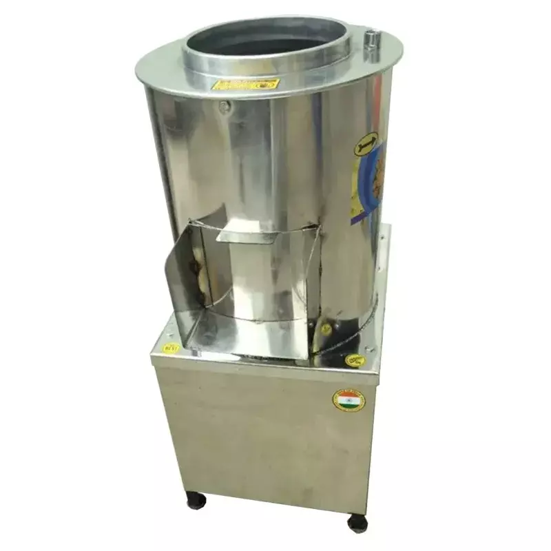 Vinayak Machines Potato Peeler Machine without Motor Silver Stainless Steel 0.5 HP 10 Kg/hrs Capacity