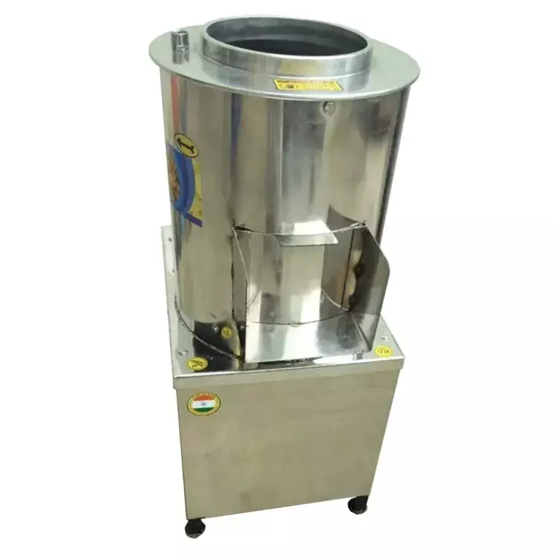 Vinayak Machines Potato Peeler Machine without Motor Silver Stainless Steel 0.5 HP 10 Kg/hrs Capacity