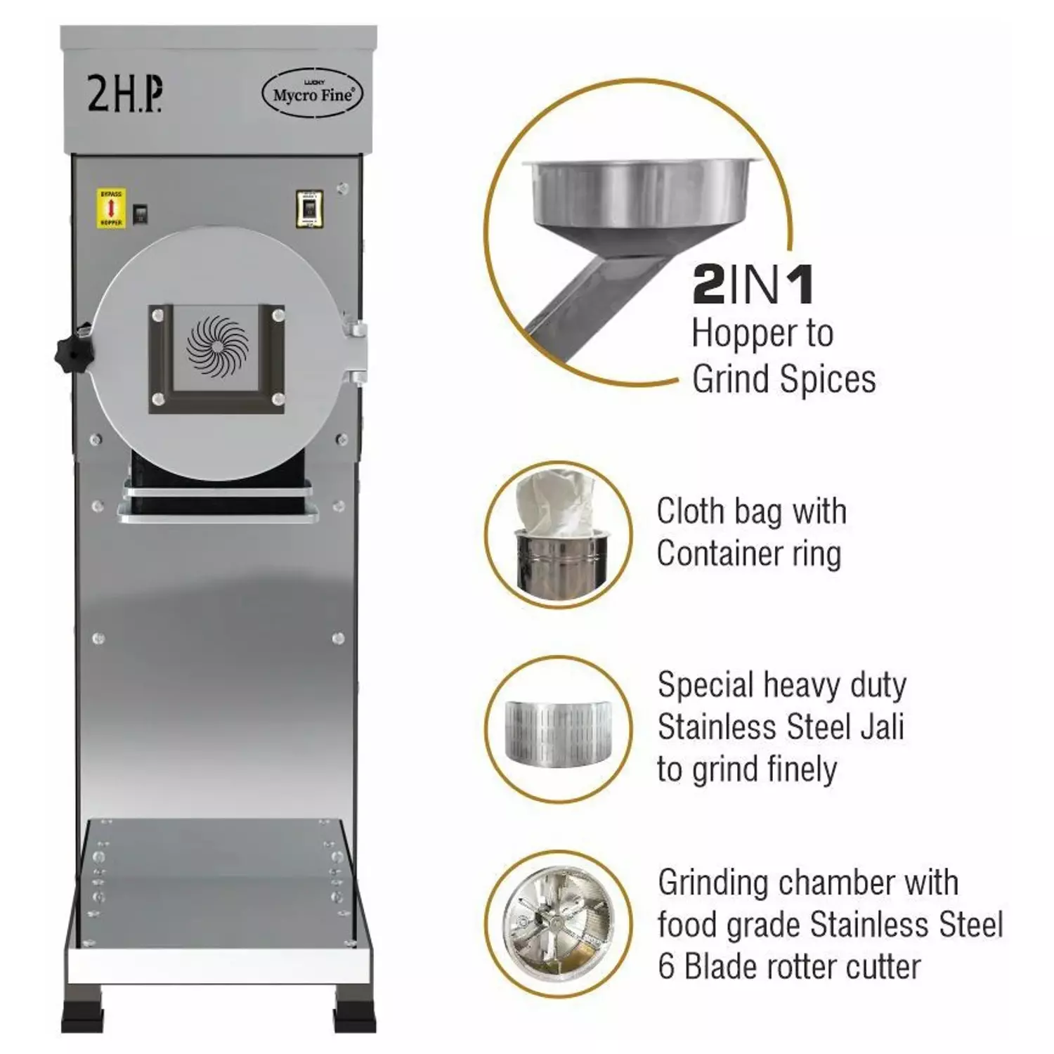 exwell-2-in-1-pulverizer-machine-fully-stainless-steel-2-hp-power-capacity-12--15-kg-phr