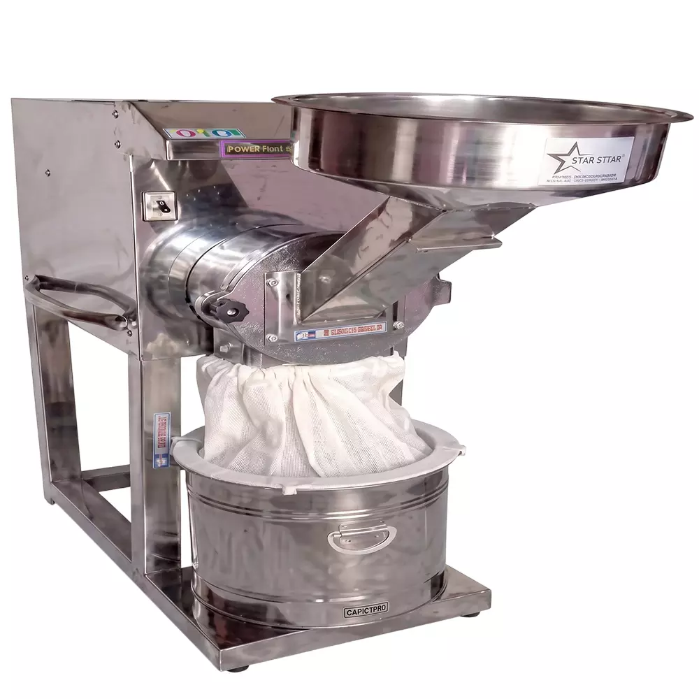 EXWELL 2 in 1 Pulverizer Machine Fully Stainless Steel 1 HP Power Capacity 7 - 10 Kg P/hr