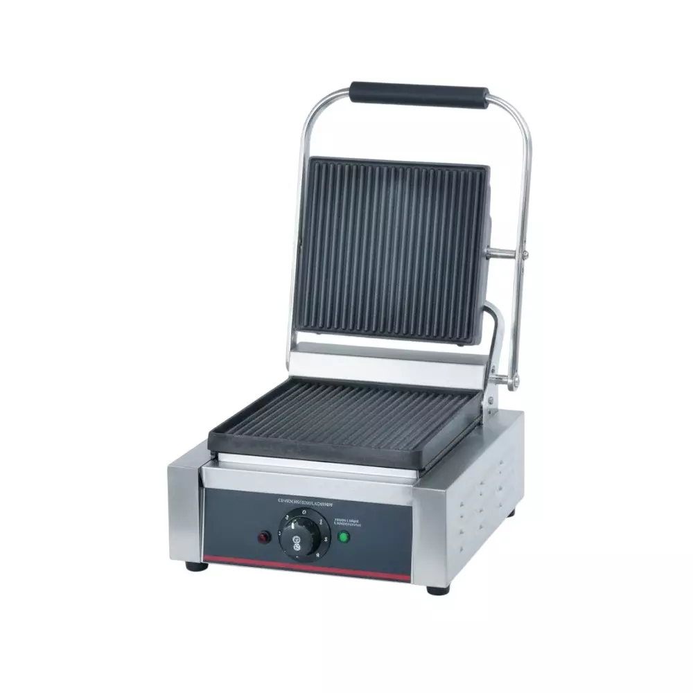 Chefrost Single Contact Grill Sandwich Griller Stainless Steel Body and 1.8 kW Power Rating for Hotels & Restaurants, CF-SG-11