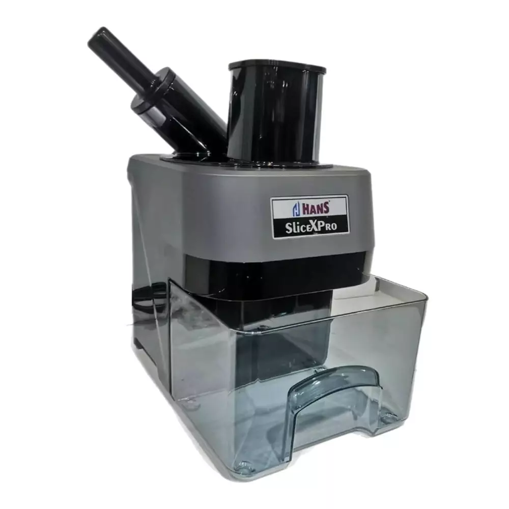 Hans 4 in 1 Commercial Dicer, Grater and Slicer Machine 250 RPM 100 Watt Black and Gray, SliceXPro Max