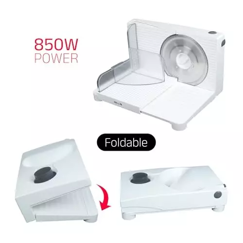IBELL Electric Meat Slicer 850 W Power Heavy Duty Motor Stainless Steel Blade White, MS170M
