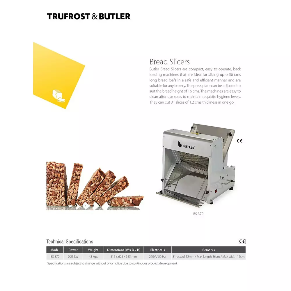 Butler 0.25 kW Bread Slicer, BS-370