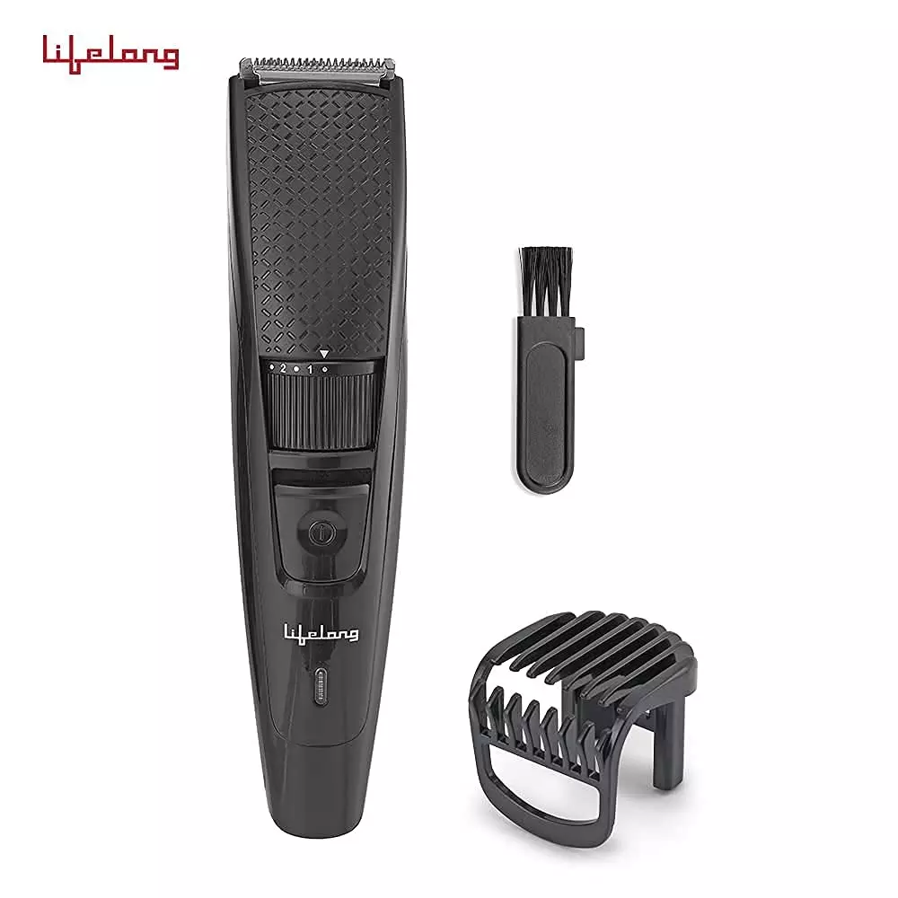 Lifelong Trimmer 20 cm Length Stainless Steel Blade Material Black Battery Powered Plastic 45 Mins Durability, LLPCM13