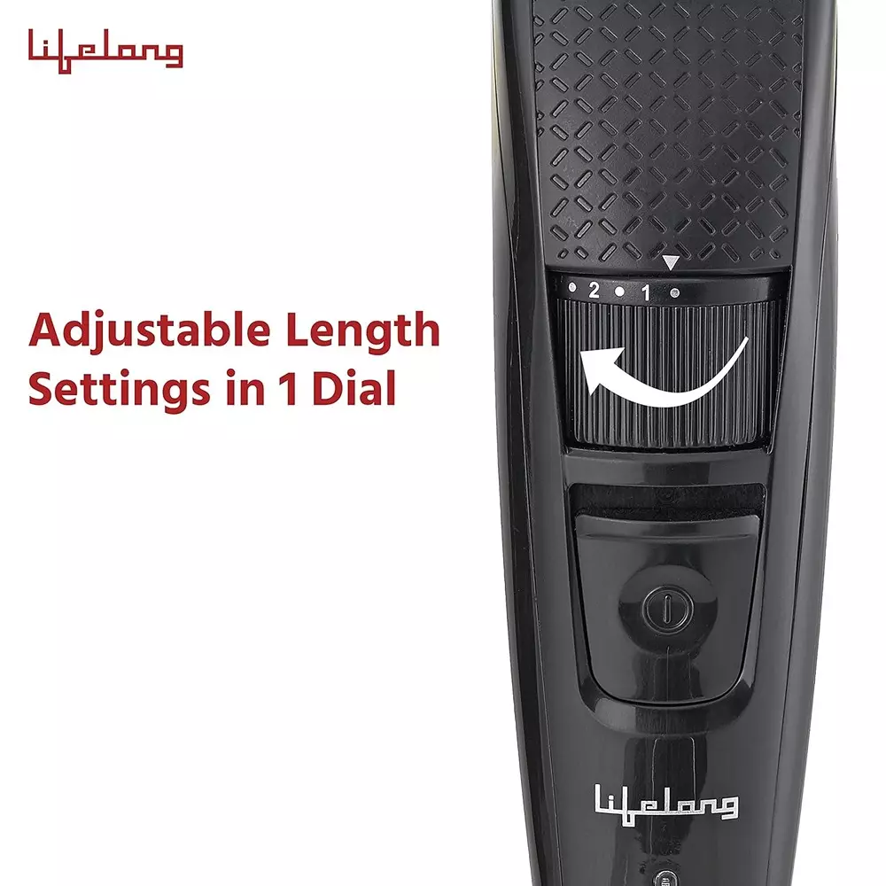Lifelong Trimmer 20 cm Length Stainless Steel Blade Material Black Battery Powered Plastic 45 Mins Durability, LLPCM13