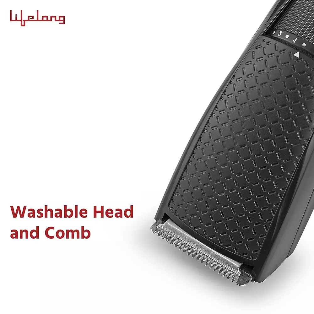 Lifelong Trimmer 20 cm Length Stainless Steel Blade Material Black Battery Powered Plastic 45 Mins Durability, LLPCM13