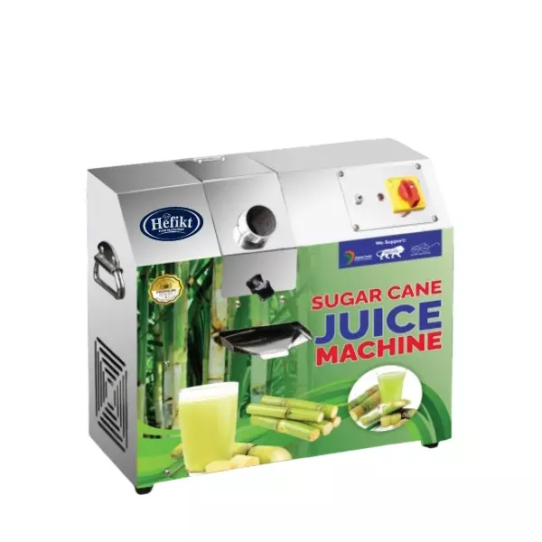 Hefikt Food Machinery Sugar Cane Juice Machine 120-150 Glass/Hour Capacity 0.5 HP Power Stainless Steel Material