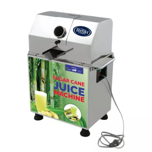 Hefikt Food Machinery Sugar Cane Juice Machine 200-250 Glass/Hour Capacity 1.5 HP Power Stainless Steel Material