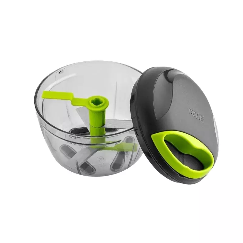 Kohe Manual Vegetable Chopper 3 Blades Multicolor 600 ml Capacity for Home & Kitchen Use, CR-600/B
