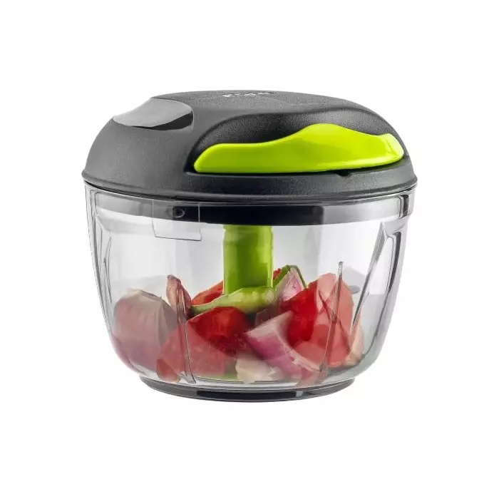 Kohe Manual Vegetable Chopper 2 Blades Multicolor 400 ml Capacity for Home & Kitchen Use, CR-400/B
