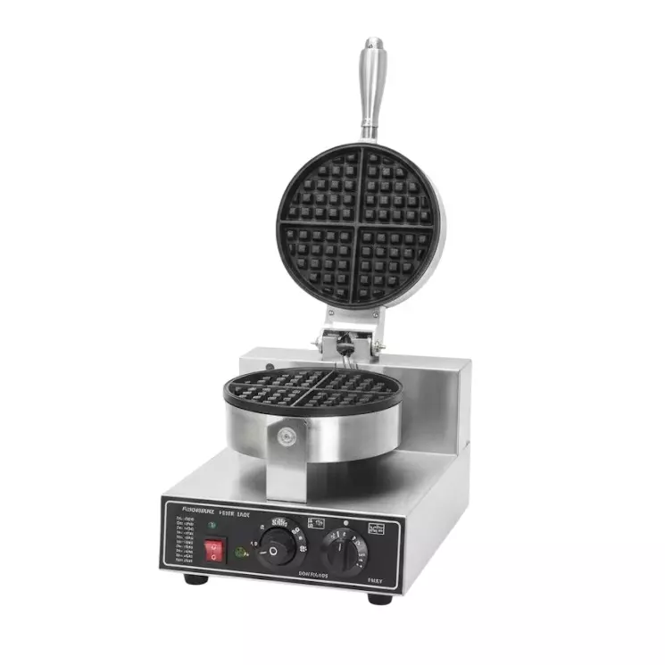 Chefrost Round Waffle Maker Stainless Steel Body and 1 kW Power Rating for Hotels & Restaurants, CF-WB-ROUND