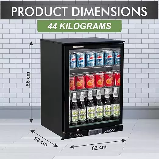 ROCKWELL 149L Back Bar Cooler, Digital Temperature Display, Heavy Duty Design, BB120C (Black)
